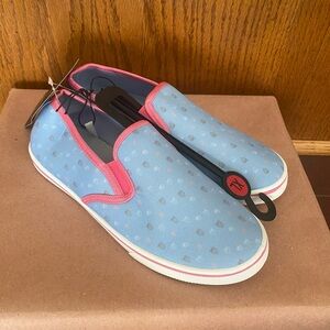 “New Arrivals” Children’s Girls Activ Pro Slip-On Sneakers In Size XL blue&pink